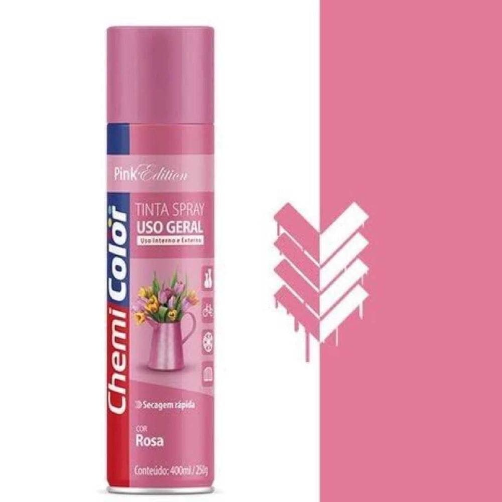 Tinta Spray Brilhante Rosa 400ml - Chemicolor
