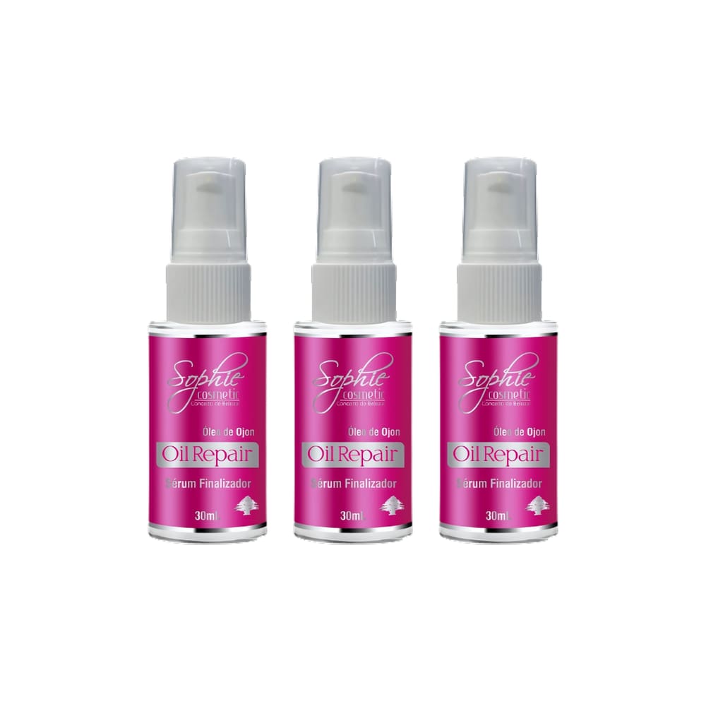 Kit 3 Silicones Serun Finalizador Oil Repair 30ml Sophie Cosmetic