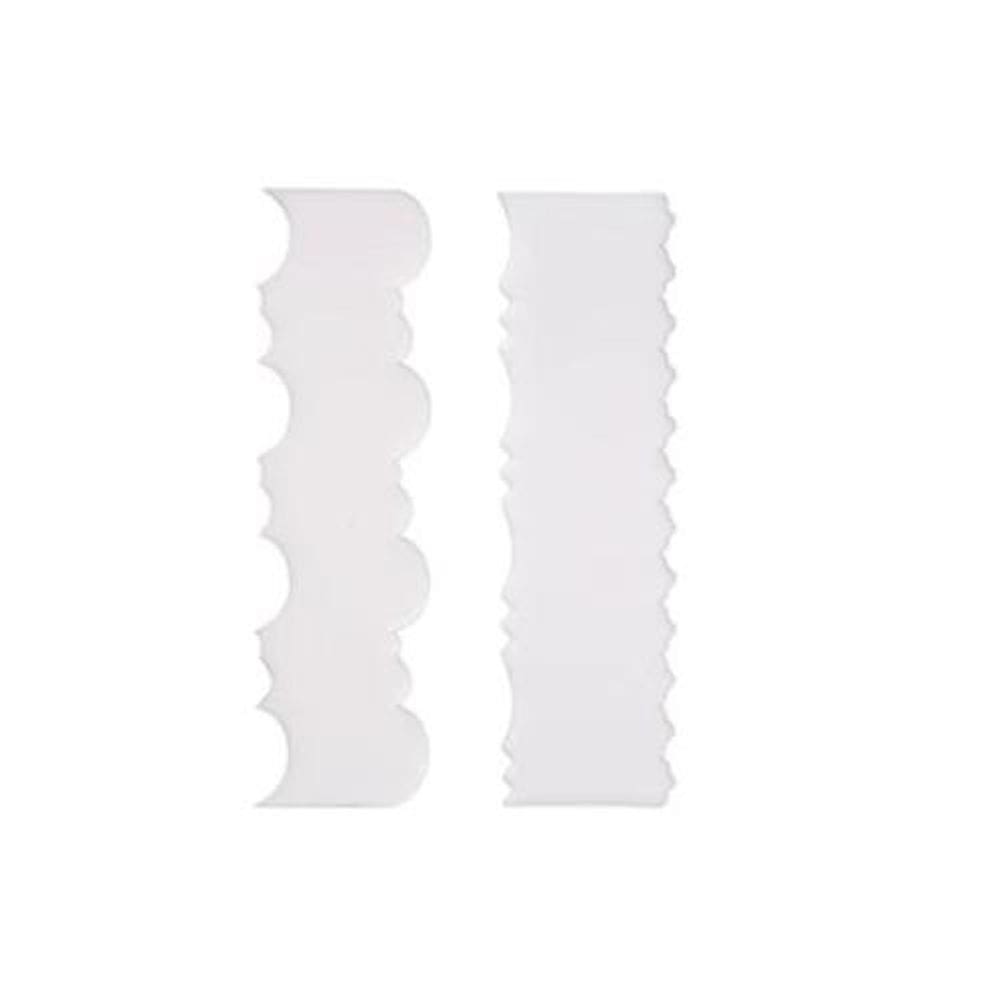 Kit Espátula Decorativa De Bolo 2 Peças 4 Desenhos L/M