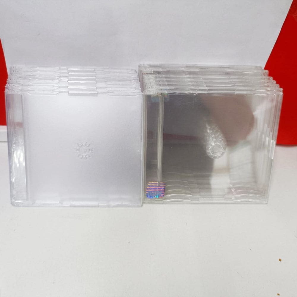 Estojo Box Cd Acrílico Cristal Slim 14 peças