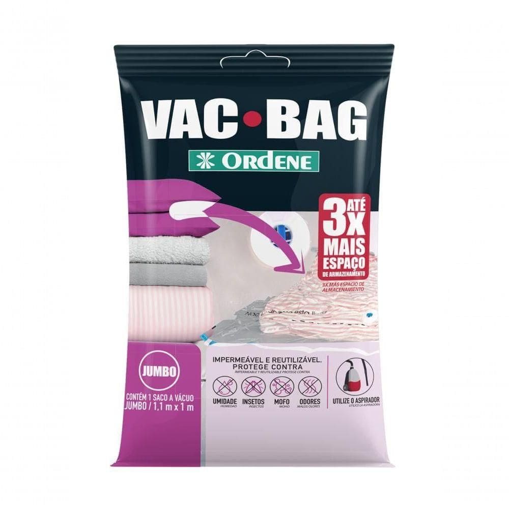 Saco A Vácuo Organizador Jumbo Transparente 1,1 X 1m Vac Bag Ordene