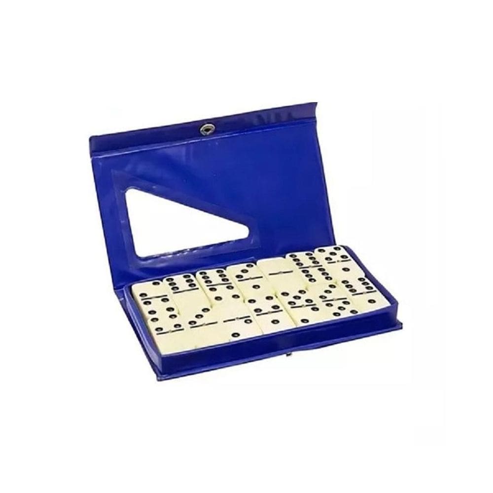 Jogo De Dominó Double Six  28 Peças 8 Mm