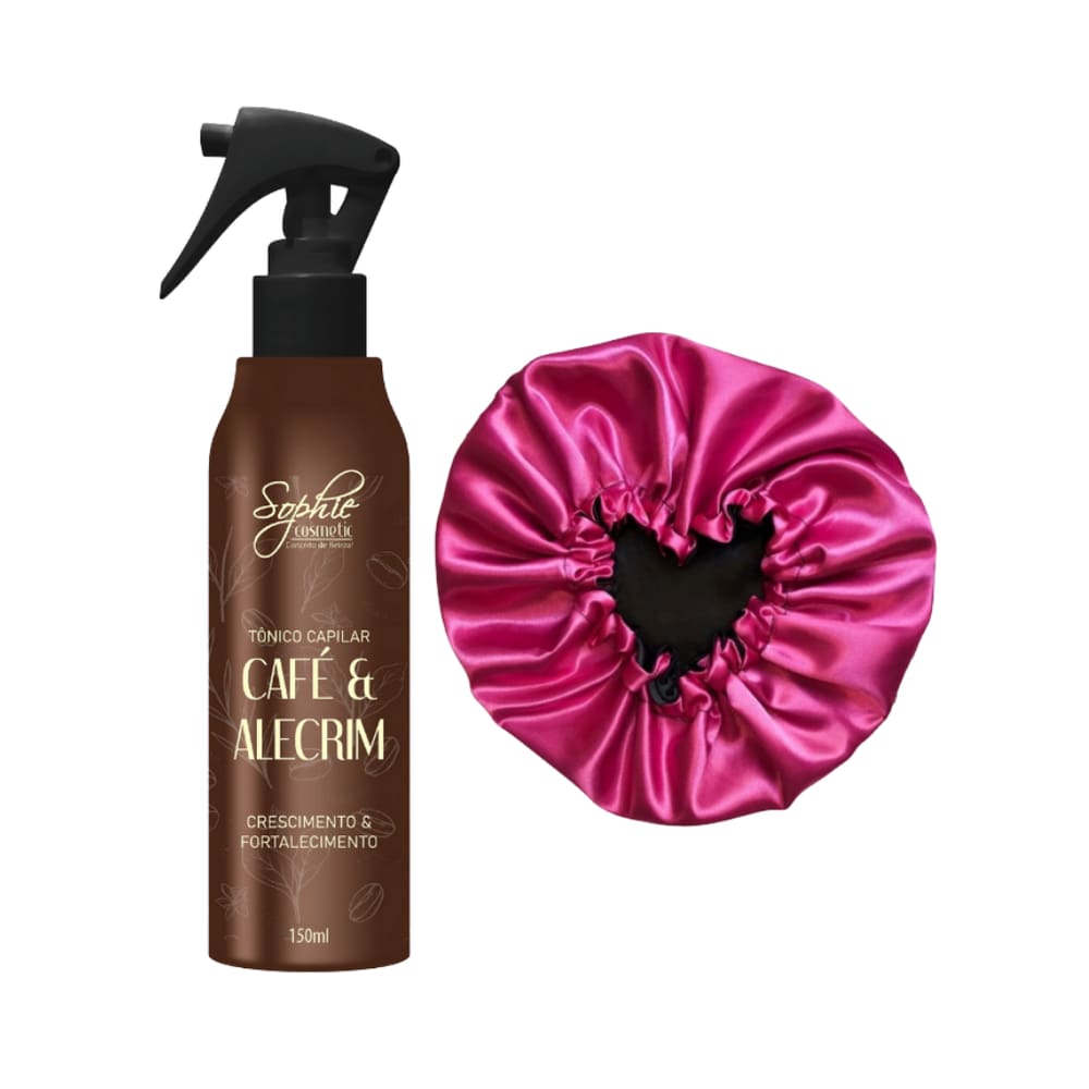 Tônico Café e Alecrim 150?ml + Touca de Cetim Sophie Cosmetic