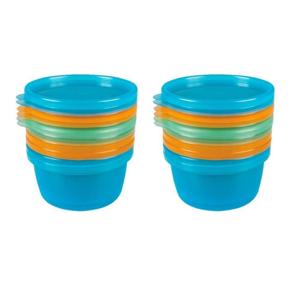 12 Potes Infantil Tampa Papinha Refeição Bebê Congelar