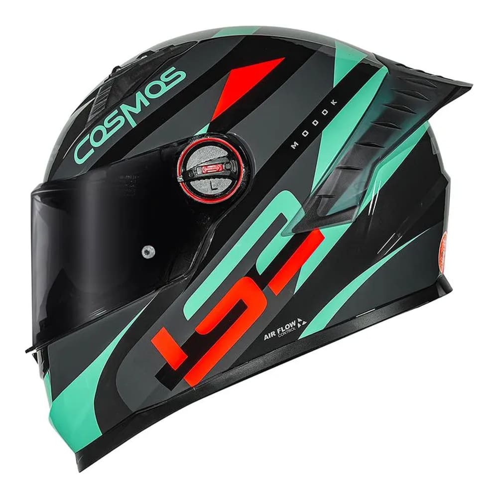 Capacete LS2 FF358 Pro Modok Preto Verde e Laranja