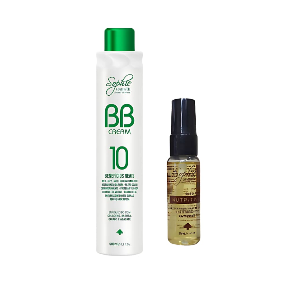 Kit BB Cream Enriquecido com Colágeno 500ml + Silicone Nutritive 35ml