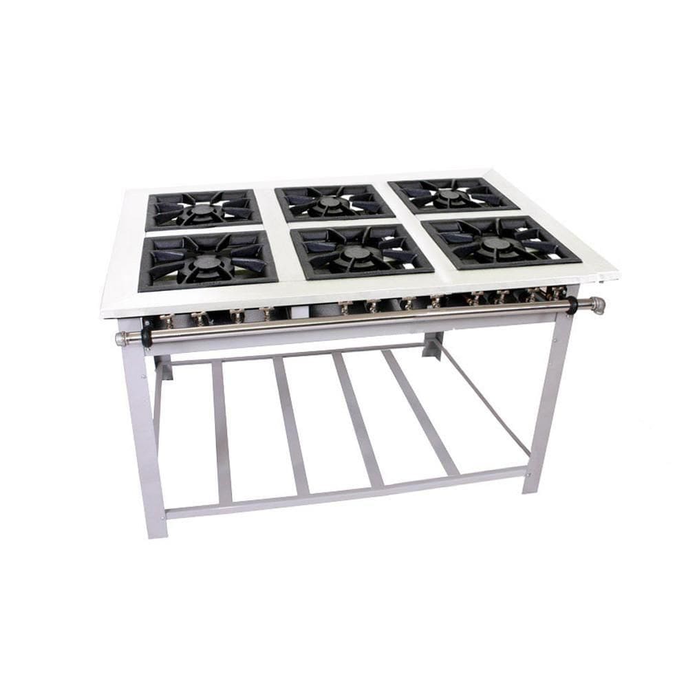 Fogão Industrial Maxi Inox Gás Baixa Pressão 40cm 6 Bocas Duplas Mi6d6 - Venâncio