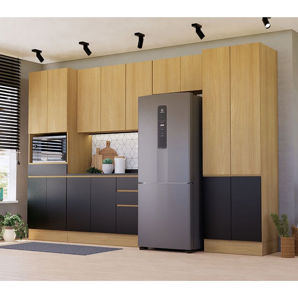Cozinha Completa 5 Peças com Espaço para Micro-ondas e Tampo Slim Luciane Móveis