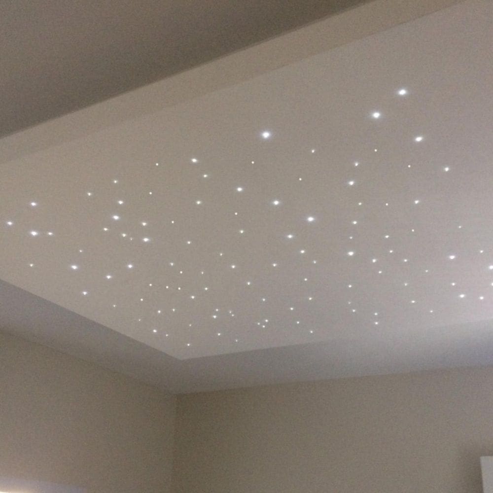 Kit Noite Estrelada Fibra Ótica 100 Ponto Estrelado Rgb