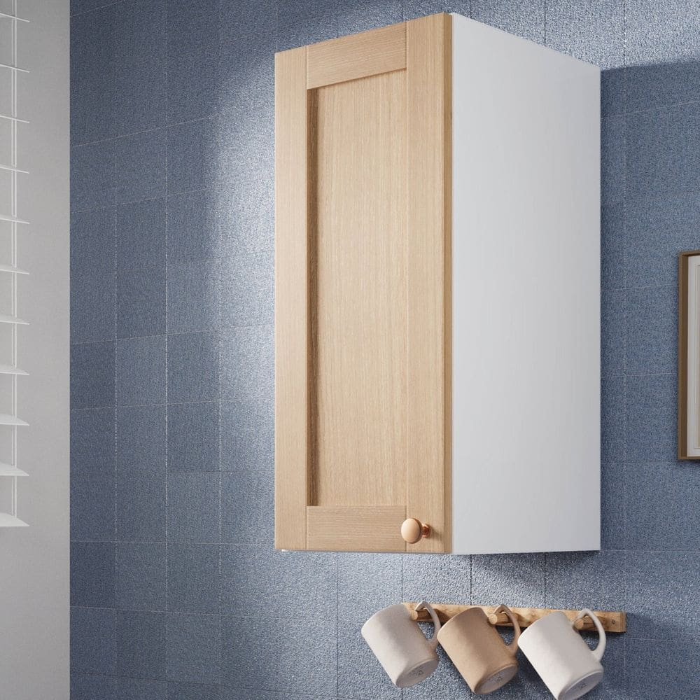 Armário Aéreo 1 Porta 30cm Arizona Cabecasa Madeiramadeira Branco/Figueira