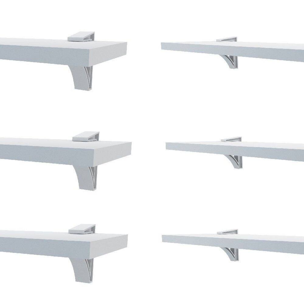 Prateleira em Mdp com Suporte Belle 7,8 X 80cm Decore Branco