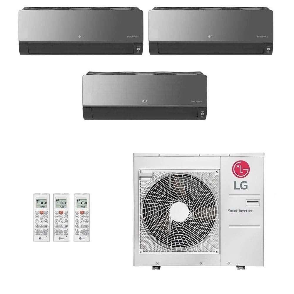 Ar-Condicionado Multi Split Inverter LG 30.000 (1x Evap HW Artcool 7.000 + 1x Evap HW Artcool 12.000 + 1x Evap HW Artcool 18.000) Quente/Frio 220V