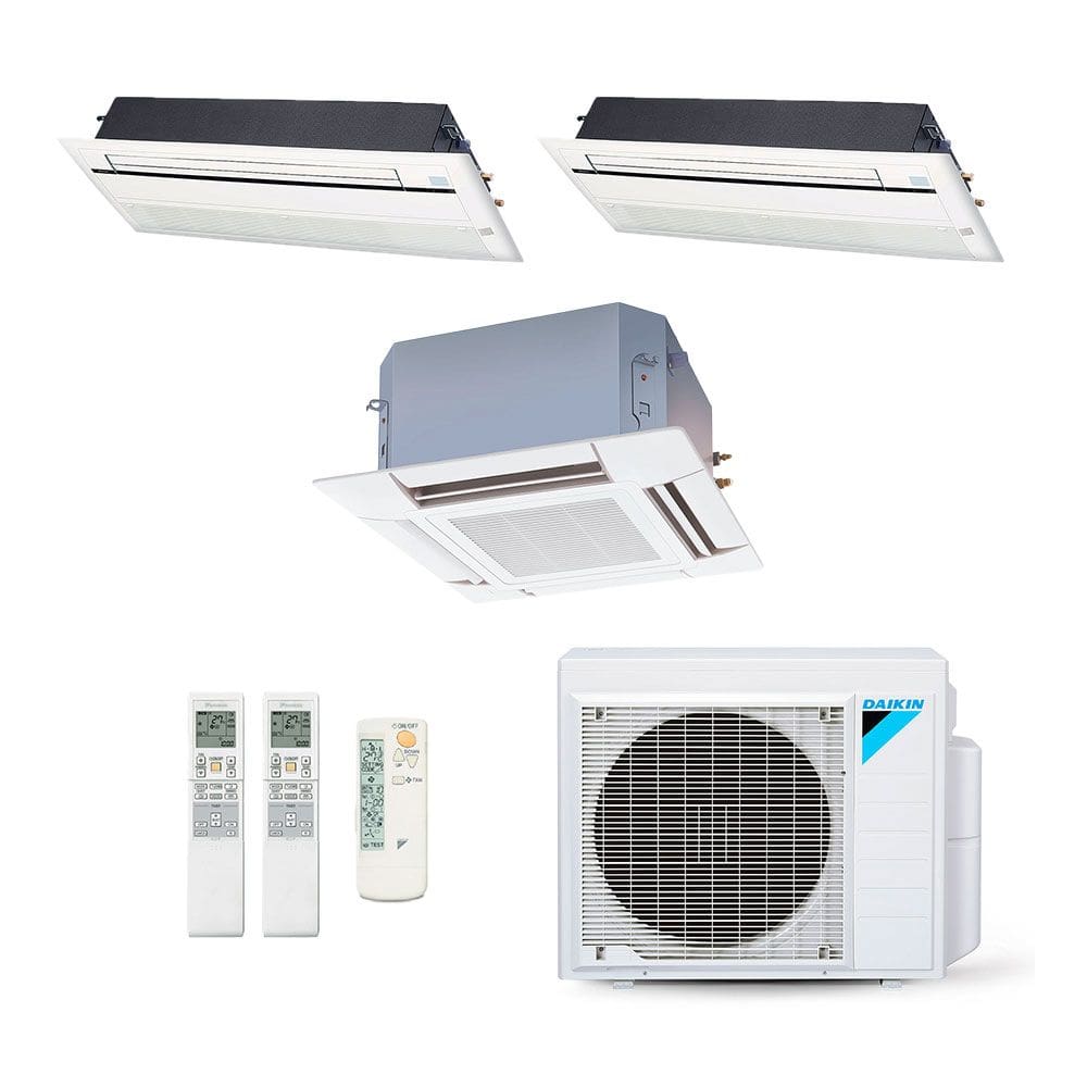 Ar-Condicionado Multi Split Inverter Daikin 24.000 (2x Evap Cassete 1 Via 9.000 + 1x Evap Cassete 4 Vias 18.000) Quente/Frio 220V