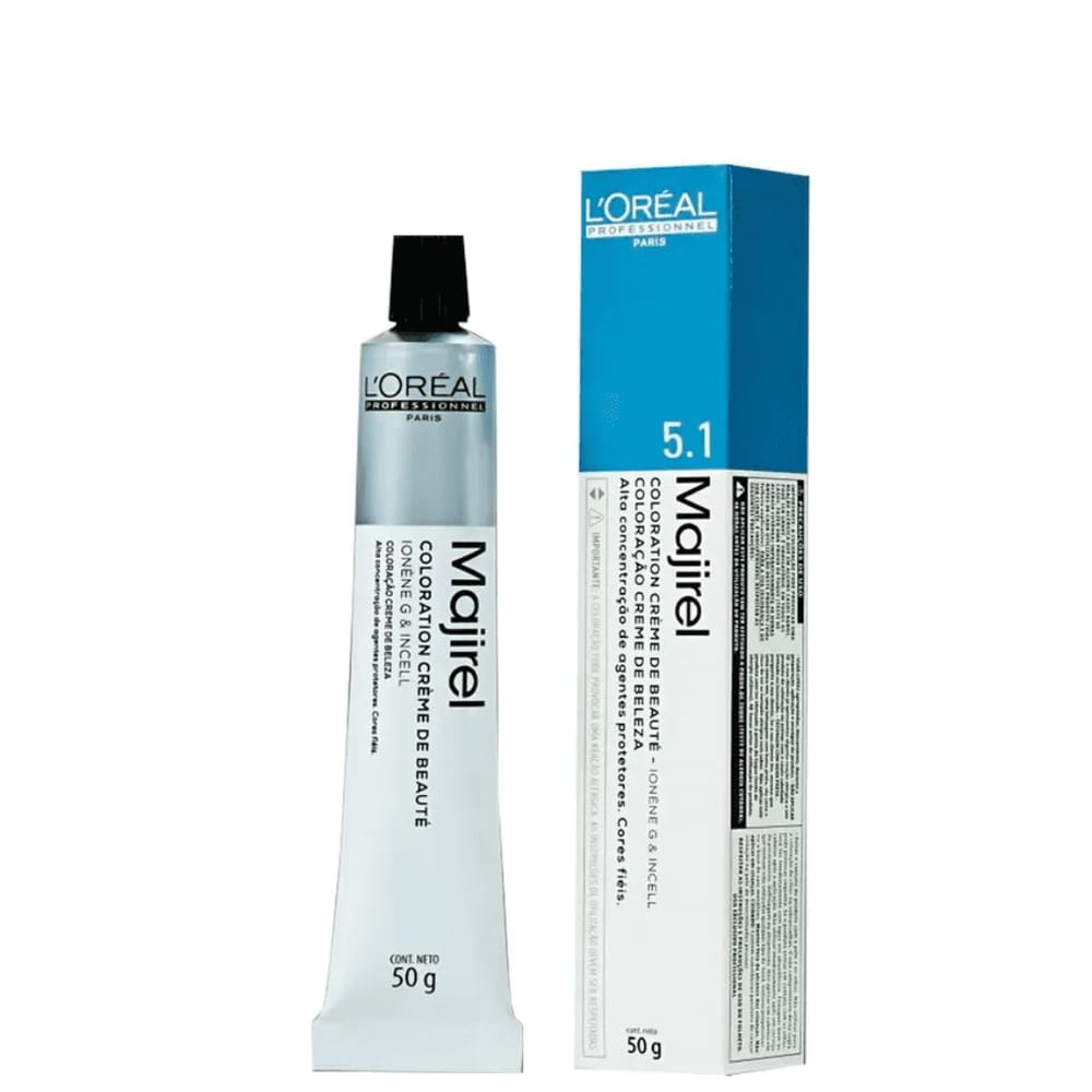 L`Oréal Professionnel Majirel Cool-Cover 50g - Todas as Cores - 5,1 - Castanho Claro Acinzentado