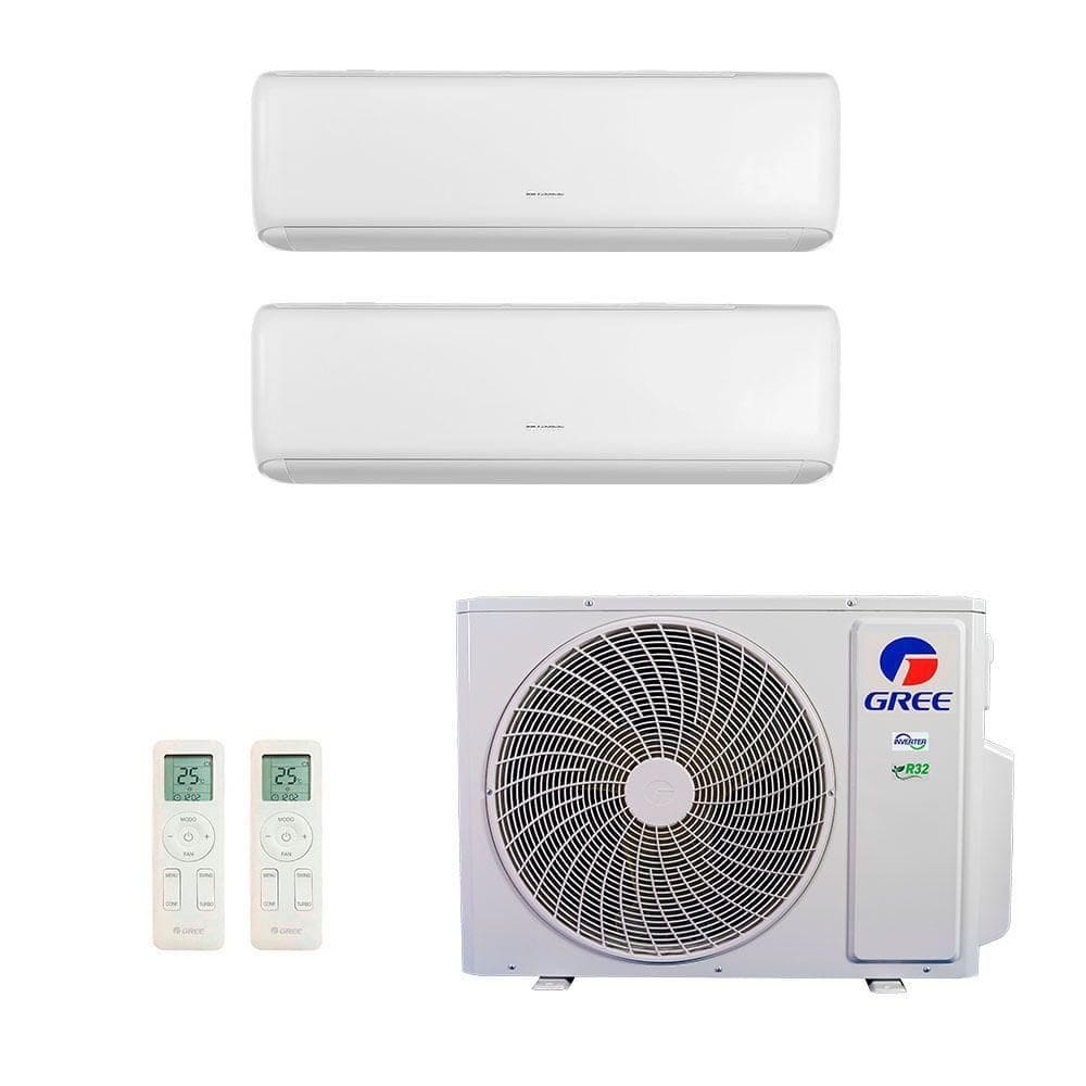 Ar Condicionado Bi Split Gree Inverter G Max 18.000 Btus 2x Hi Wall 12.000 Quente E Frio R-32 220V