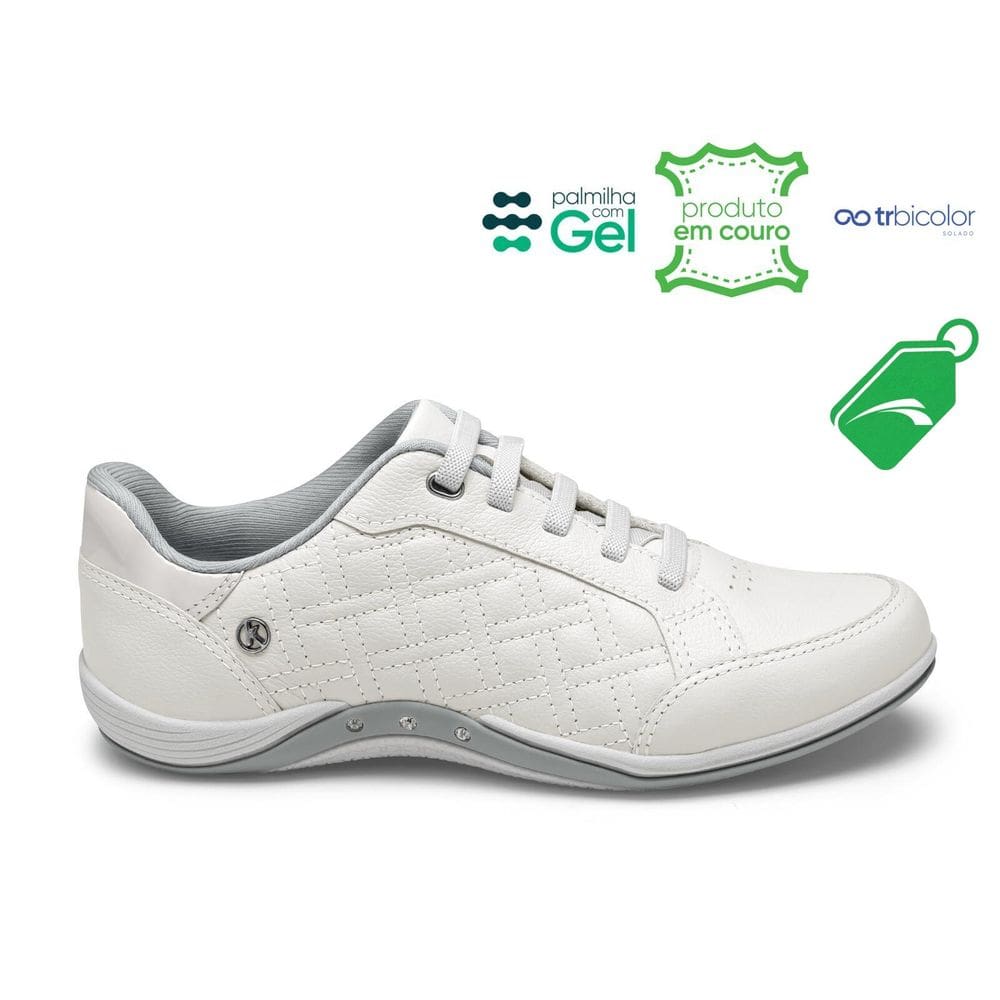 Tênis Feminino Casual De Couro Kolosh C3843-0002