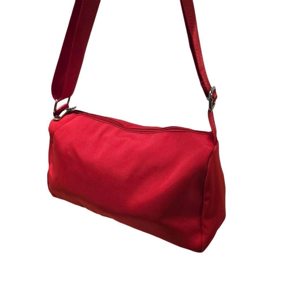 Bolsa Lateral Alça Grossa Transversal Casual Vermelho