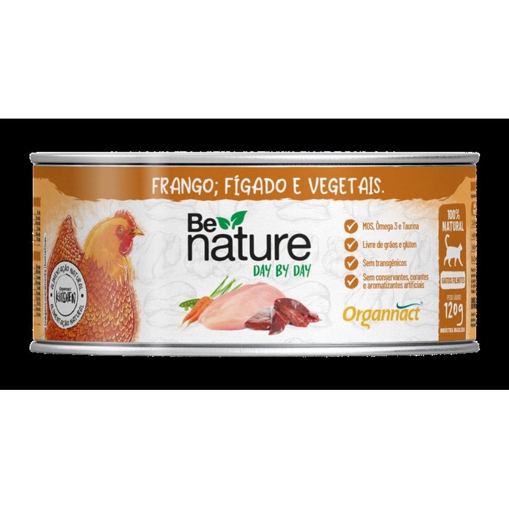 Organnact Be Nature Gatos Filhotes Frango 120g
