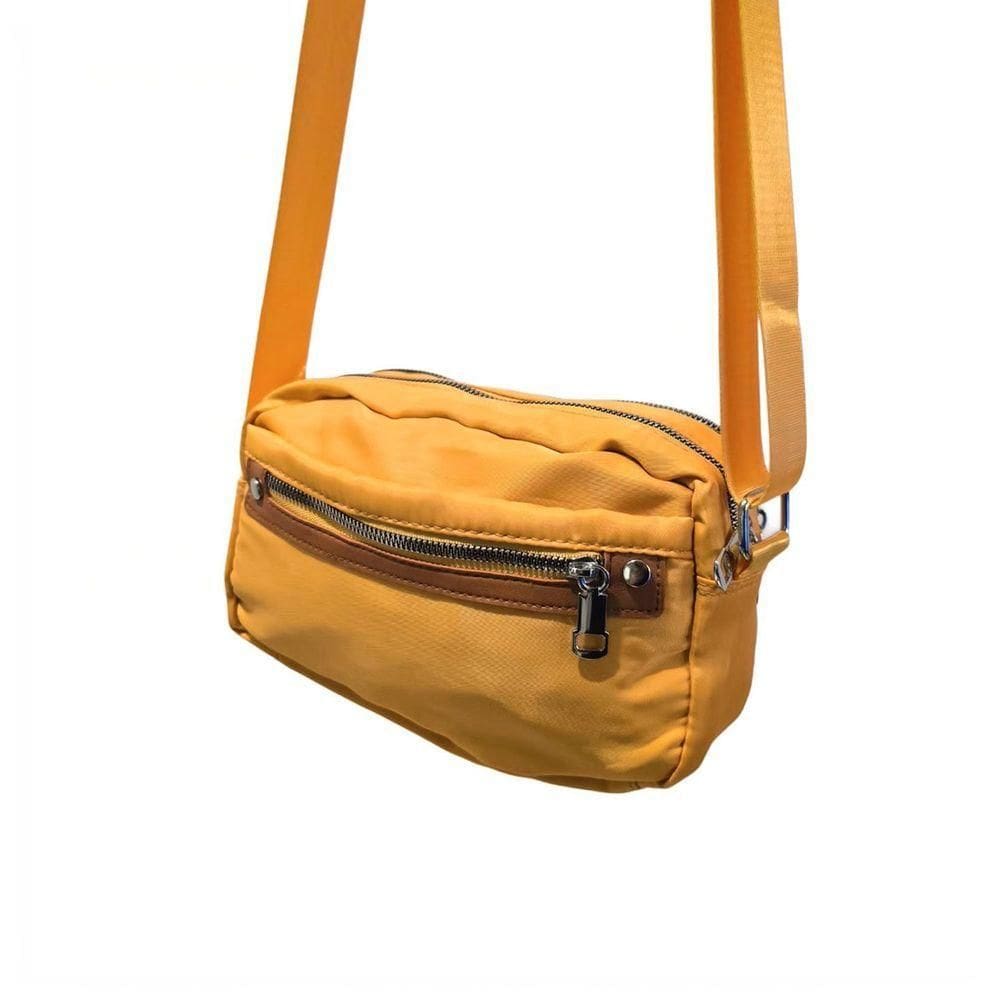 Bolsa Transversal Retangular Alça Ajustável Cor:amarelo