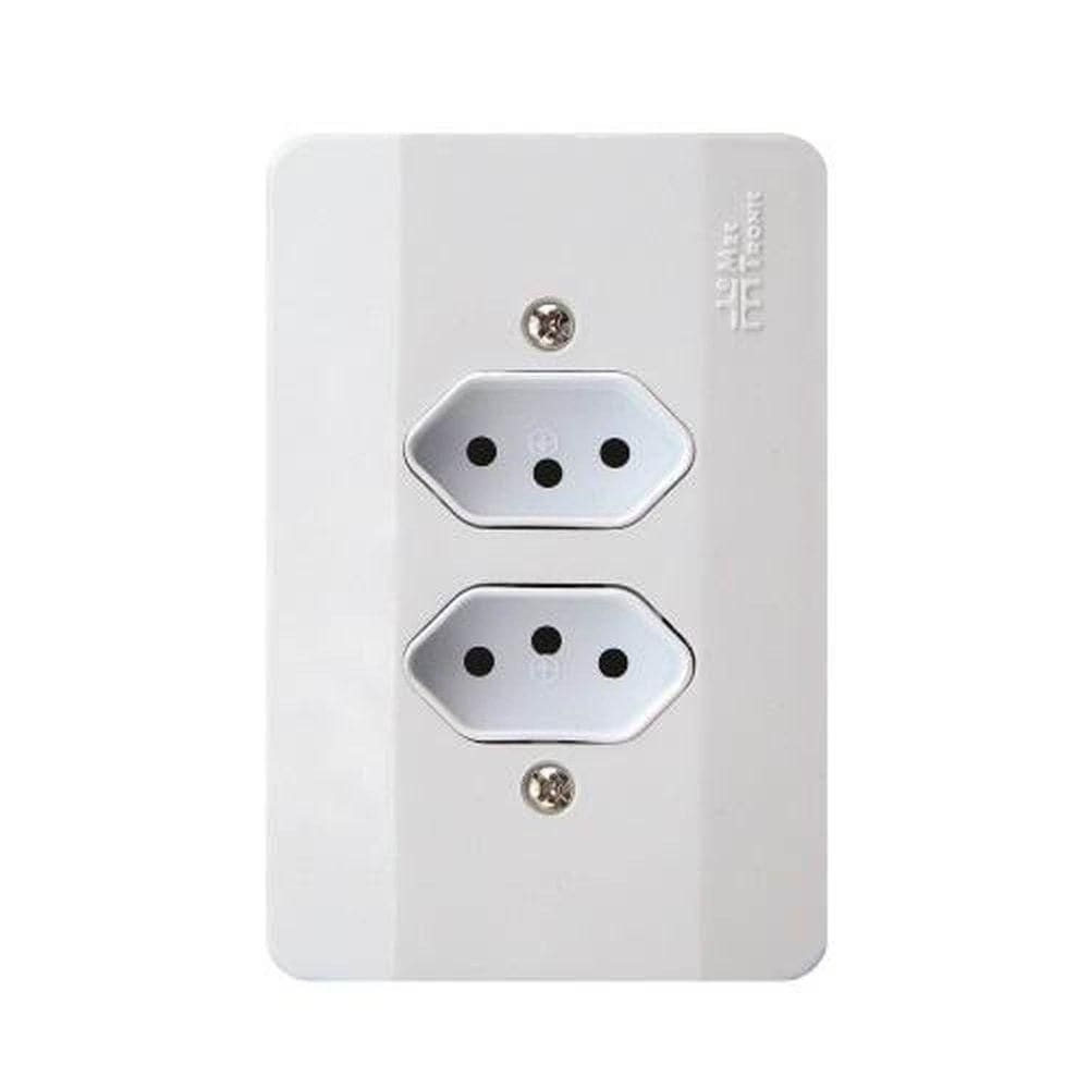 Conjunto 2 Tomadas 10a Linha Millenium Mectronic Trd-e6m