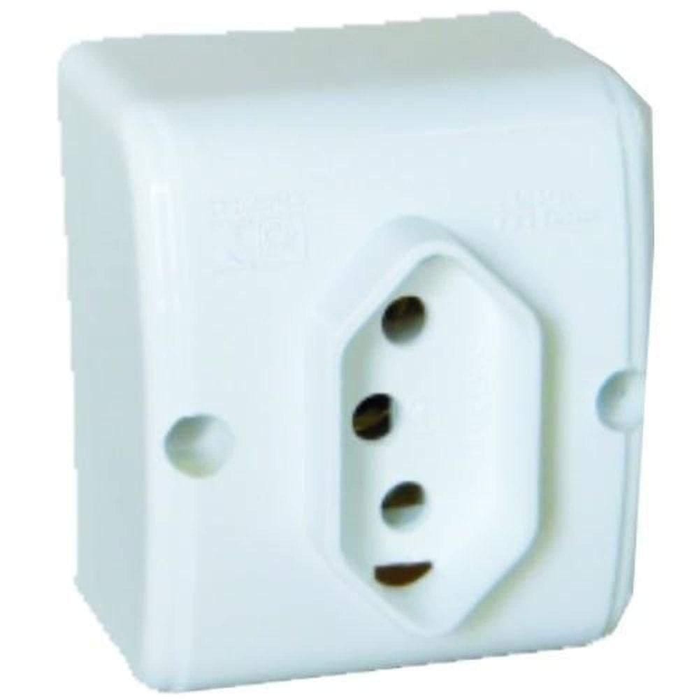 Tomada 3p 20a Branca Externa - Conjunto Mectronic