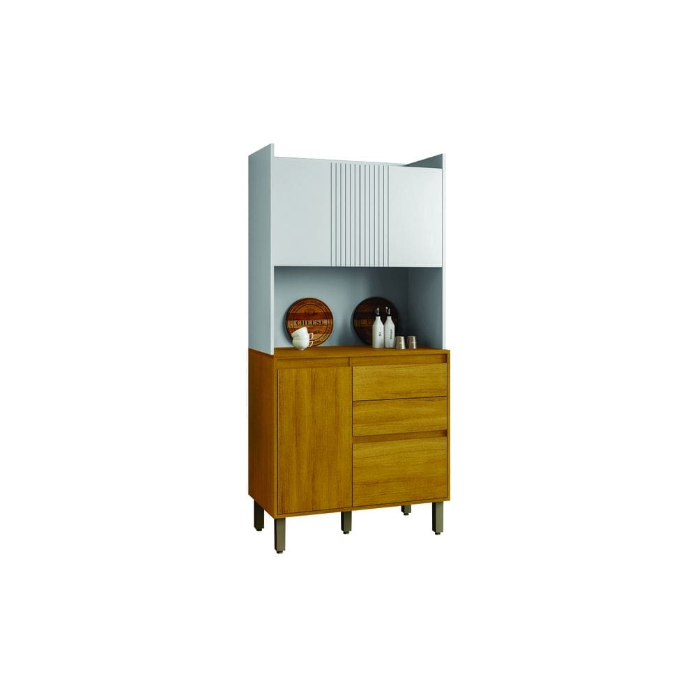 Armário de Cozinha Lucca com 4 Portas e 2 Gavetas - CHF Móveis