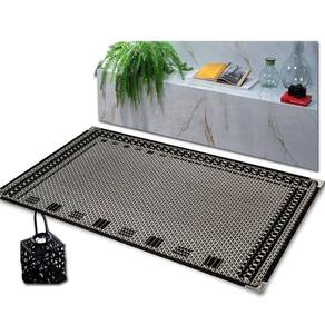 Tapete Sisal Sala Quarto 2,00x2,50 Preto-cinza S-617
