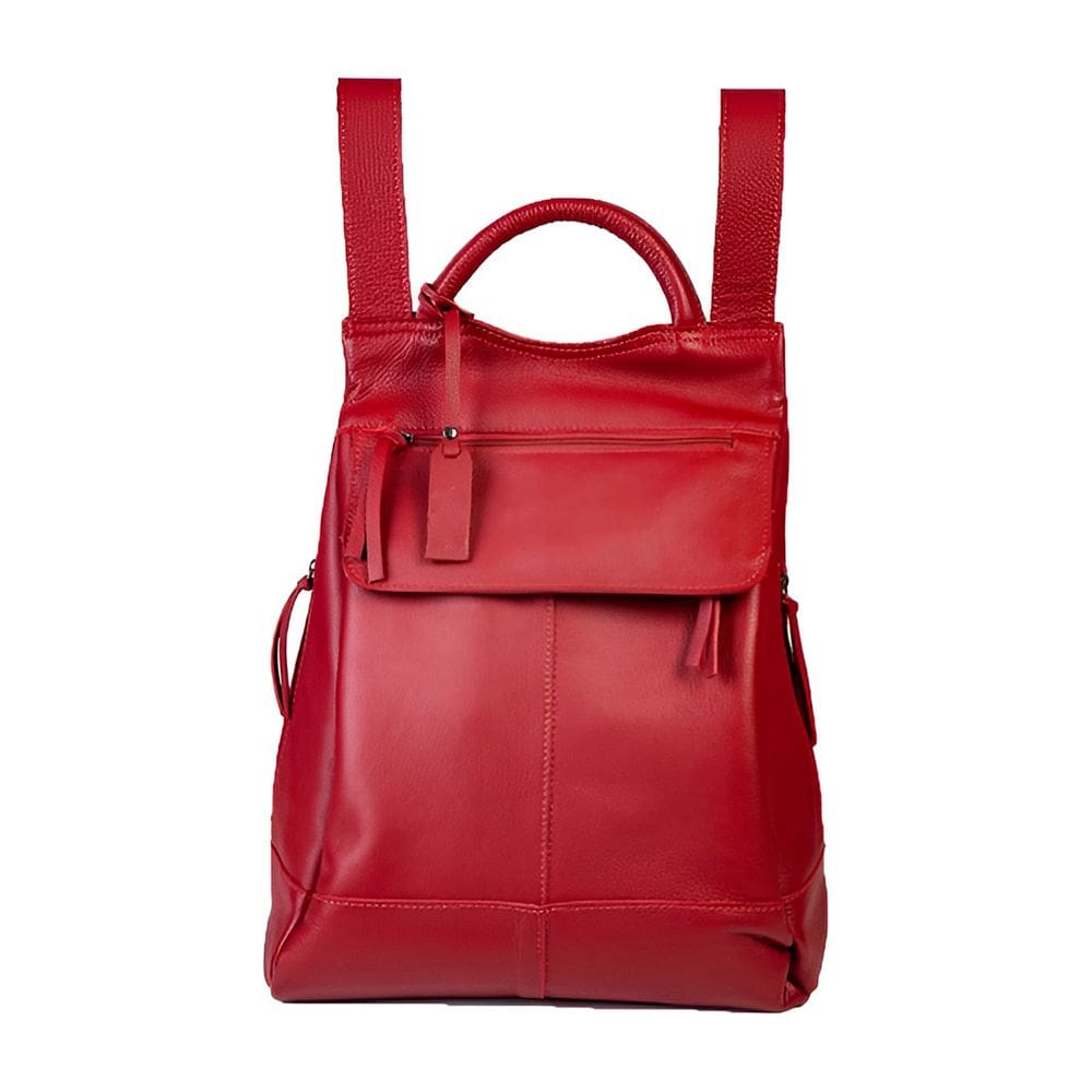 Mochila Feminina Malu em Couro autêntico Cor Marsala 5Lt