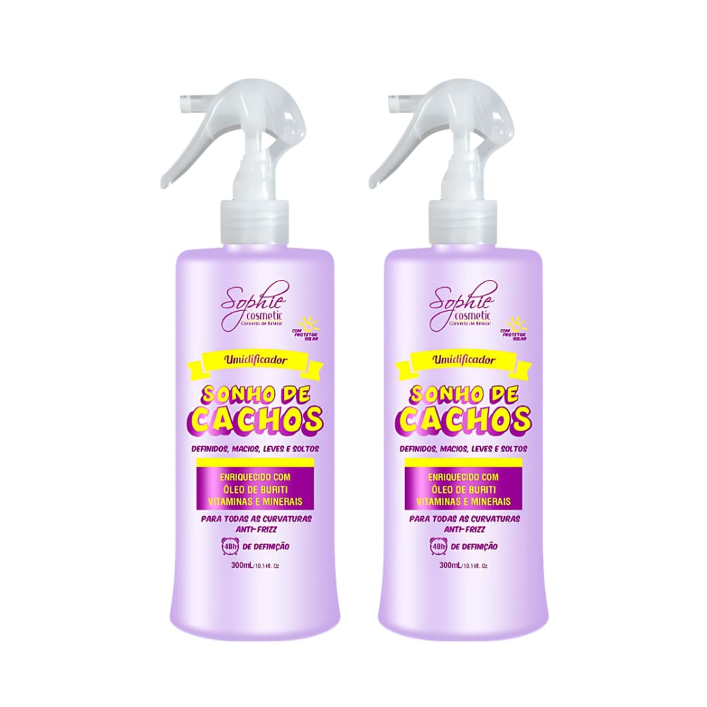 Kit 2 Umidificador Sonho de Cachos 300ml Sophie Cosmetic
