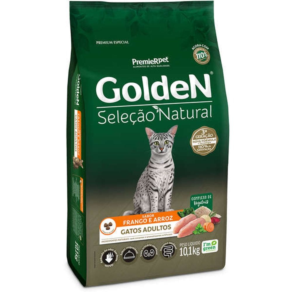 Golden Seleçao Nat. Gatos Ad.ulto 10,1 Kg