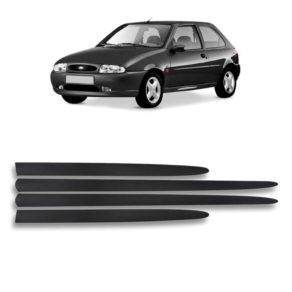 Jogo Friso Lateral Fiesta 2Pts 1996 97 1998 1999 4Pcs Preto