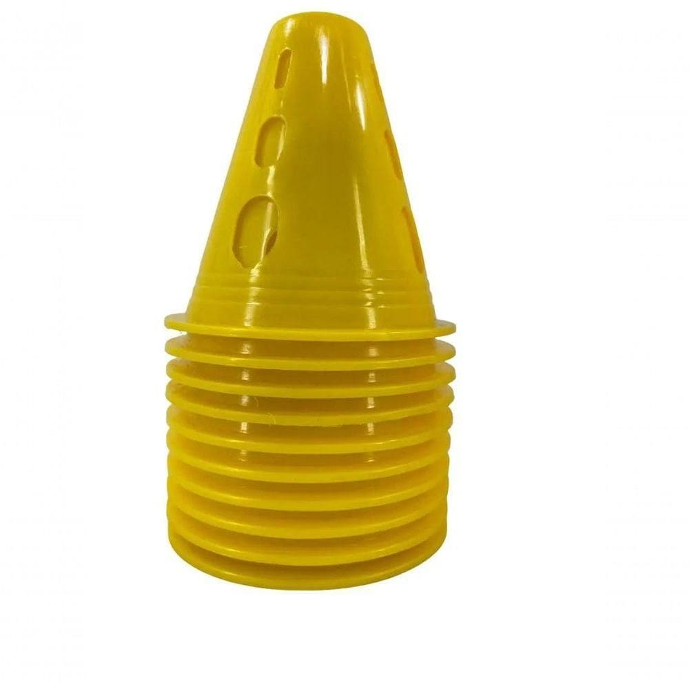 Cones Para Slalom Go Roller Patins Freestyle 10 Unidades Amarelo