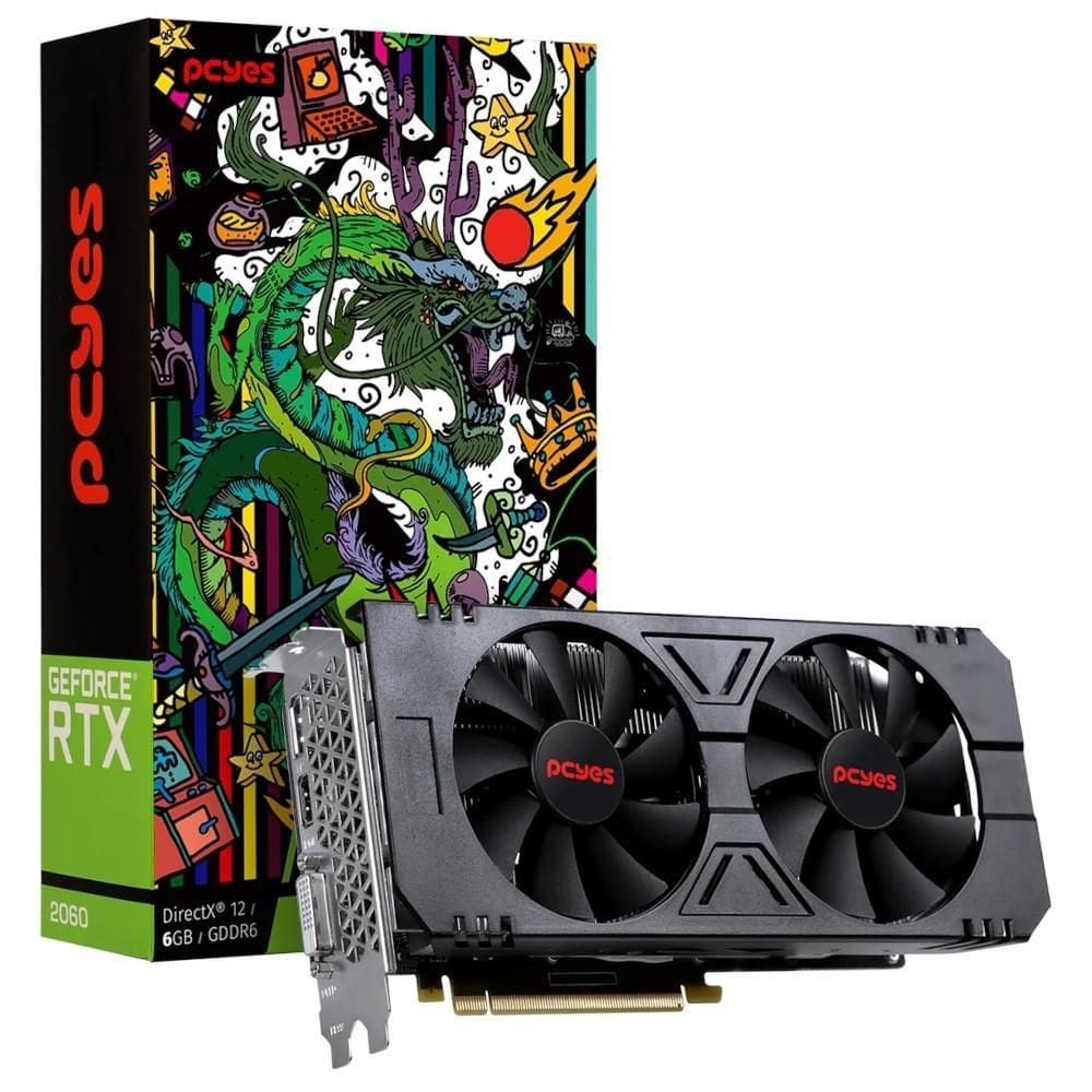 Placa de Video PCYES GeForce RTX 2060 Graffiti, 6GB GDDR5, 192 bits, PA2060RTX6GDF