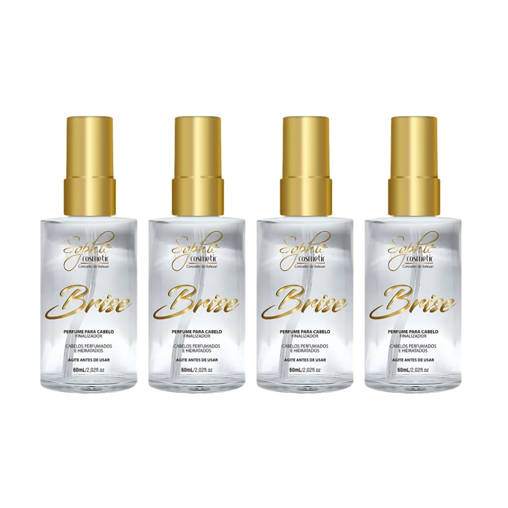 Kit 4 Perfumes Capilar Brise 60ml Hair Parfum Sophie Cosmetic