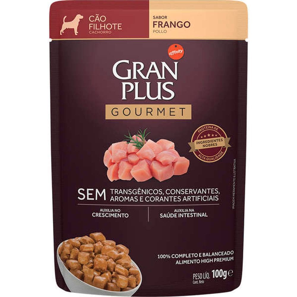 Gran Plus Gourmet Sache Caes Filhote Frango 100 g