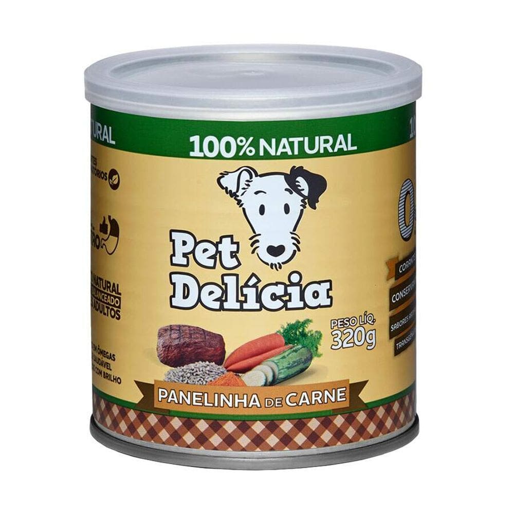 Pet Delicia Lata Caes Panelinha de Carne 320 g