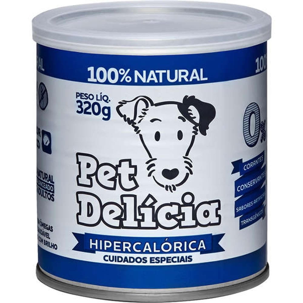 Pet Delicia Lata Caes Receita Hipercalorica 320 g