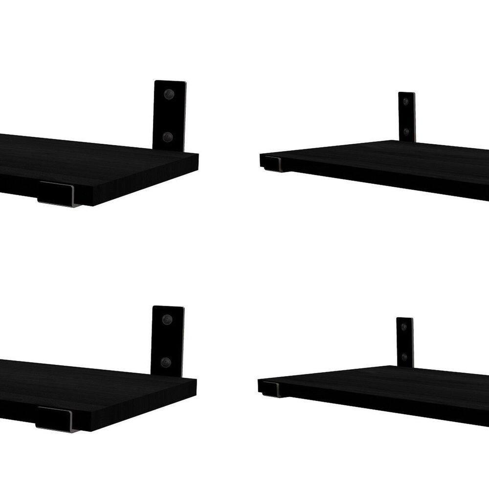 Kit Prateleira para Sala de Estar Invert 2040 Decore Preto
