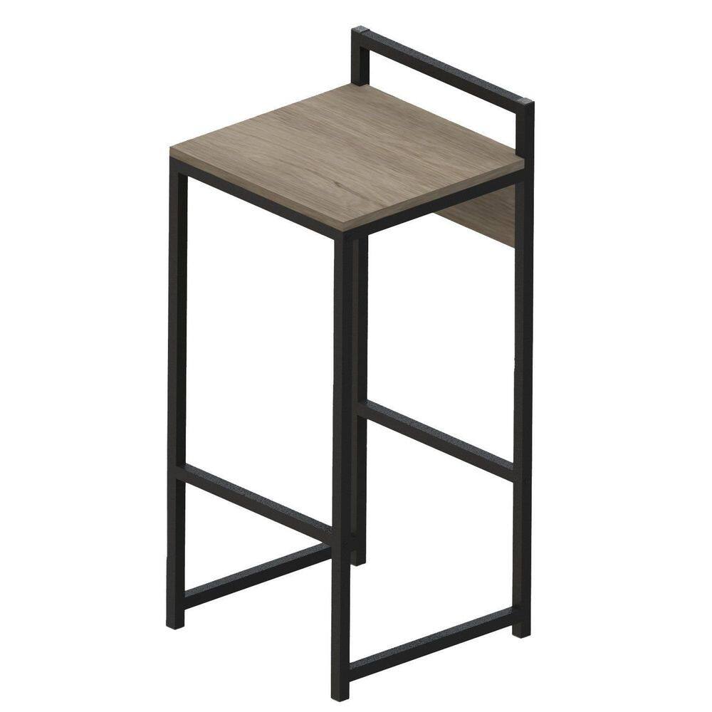Banqueta para Cozinha Industrial Urbana Preto/Mel