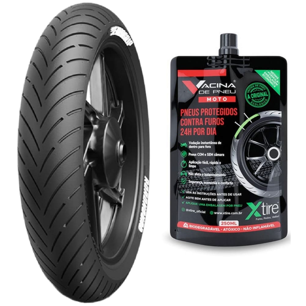 PNEU 120/70-R17 58W ROADHOUND EUROGRIP USO SEM CAMARA F900R FZR 1000 890 HORNET PANIGALE BANDIT Duke Z750 + VACINA PNEU