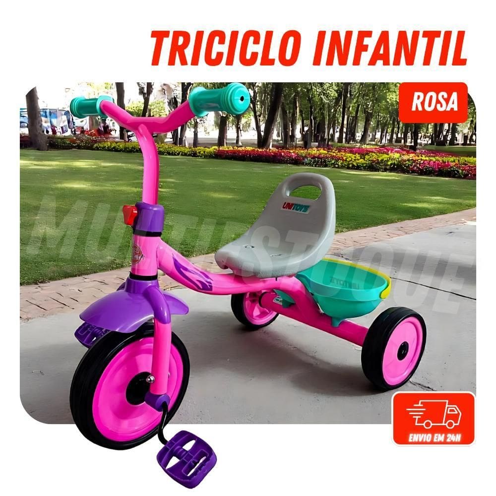 Triciclo Infantil Rosa - Diversão E Estilo Para Crianças