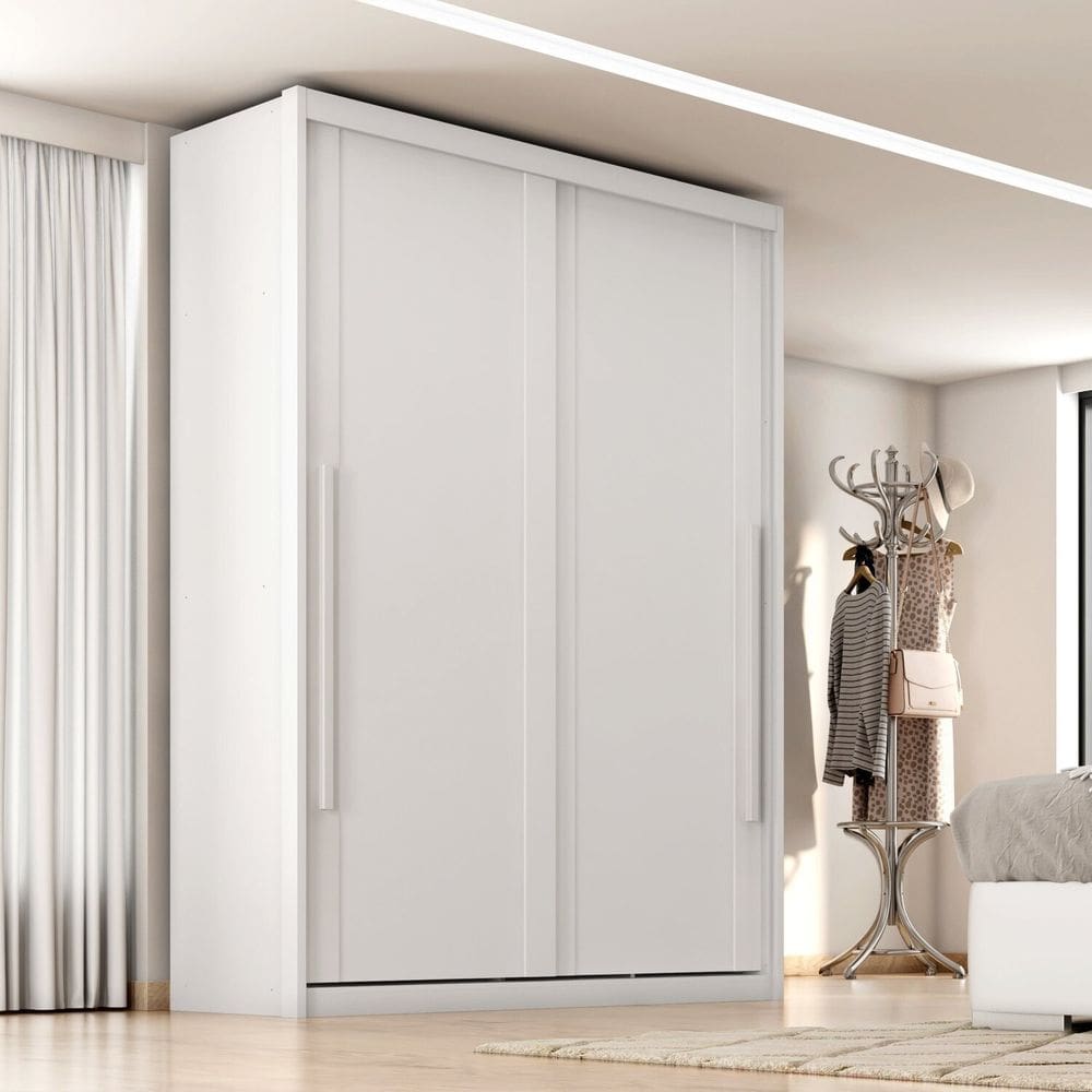 Guarda-roupa Mdf 2 Portas 3 Gavetas Splendido Branco Absoluto