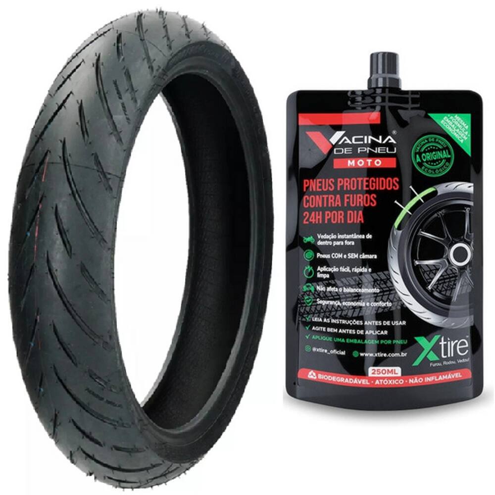 PNEU RADIAL 110/70 ZR17 54W HR PROTORQ EXTREME Dominar 400 BMW G310R CB250 Twister CB300R Ninja 300 Z400 Z300 + VACINA