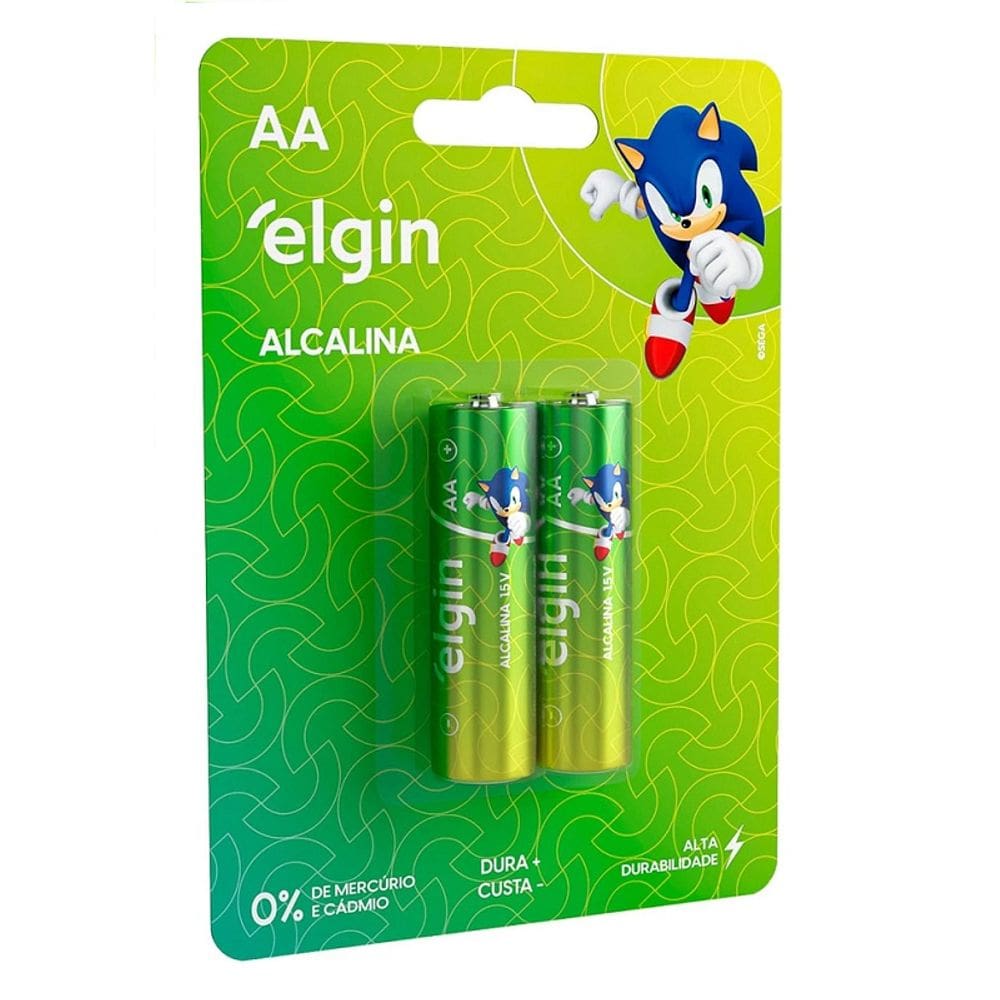 Pilha Alcalina Pequena AA Cartela 02UN ELGIN
