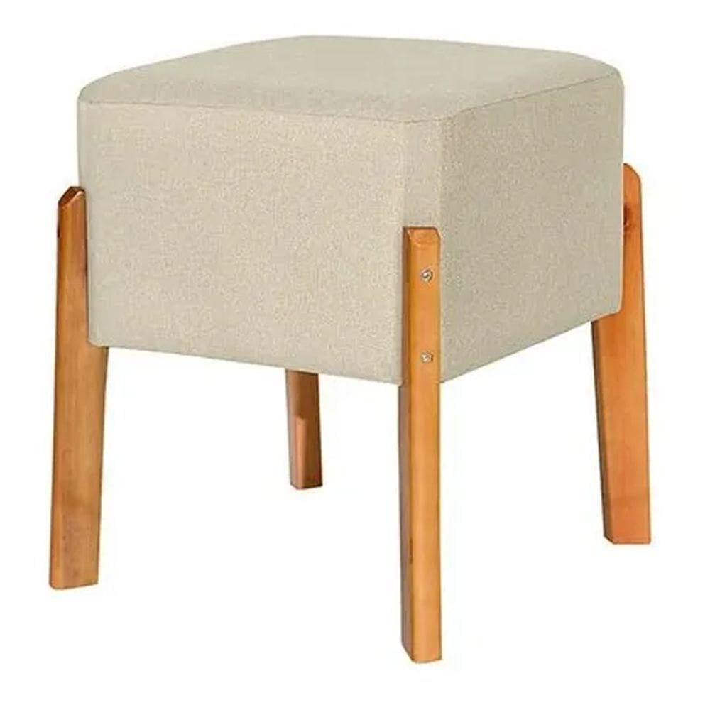 Puff Apolo Decorativo Pequeno Bege