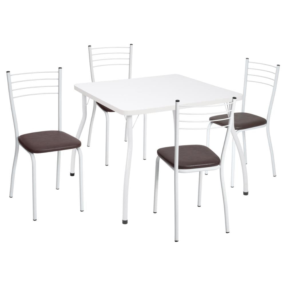 Conjunto Mesa de Jantar 90cm com 4 Cadeiras Multimóveis CR50134