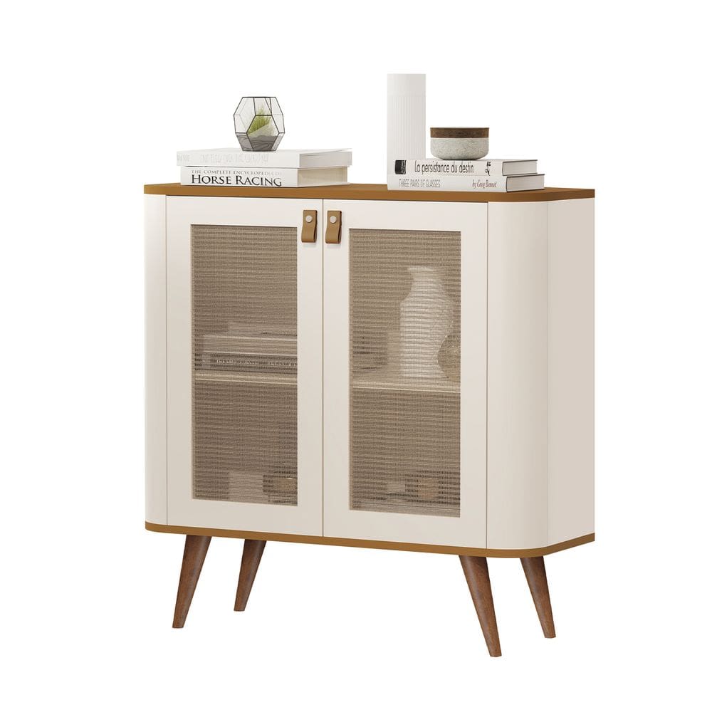 Buffet Aparador JB Jutai New Luxo Off White com Nature - Moveis JB