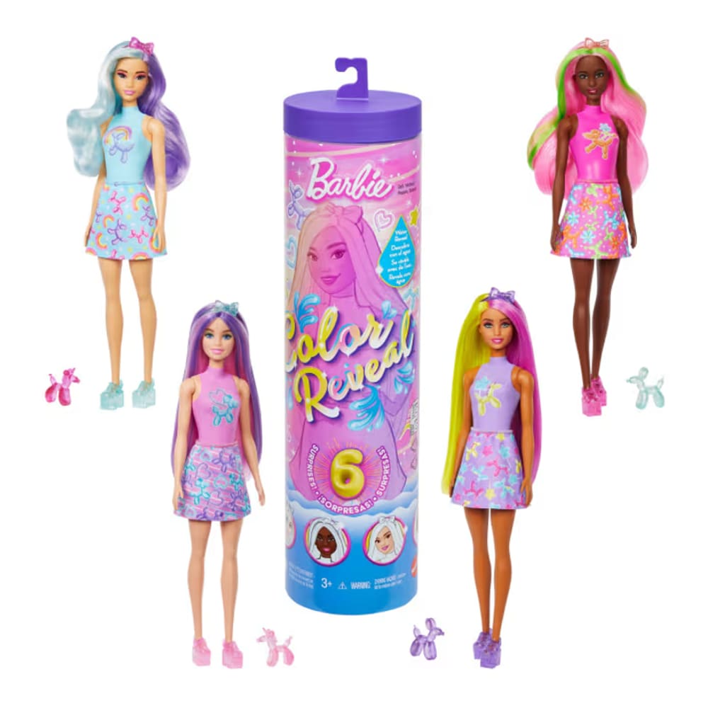 Barbie Color Reveal Surpresa Animais Com Balões - Mattel