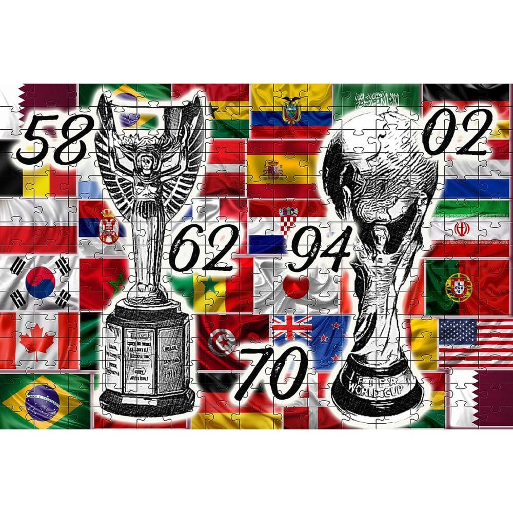 Quebra-cabeça em MDF Taça da Copa do Mundo 2022 É nossa de 120 peças