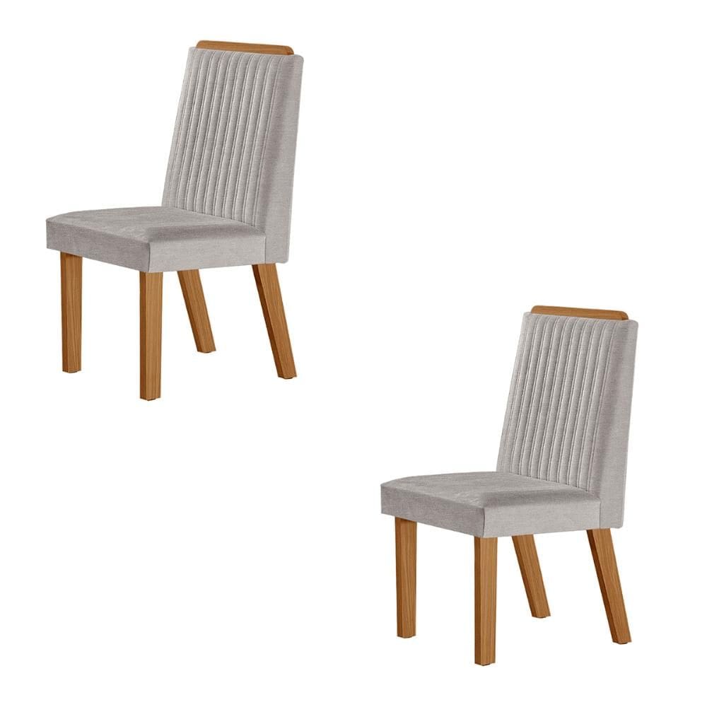 Conjunto de 2 Cadeiras Riviera com Tecido Linho